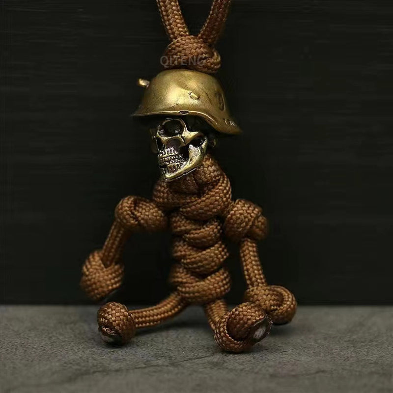 Skelet soldat paracord nyckelring