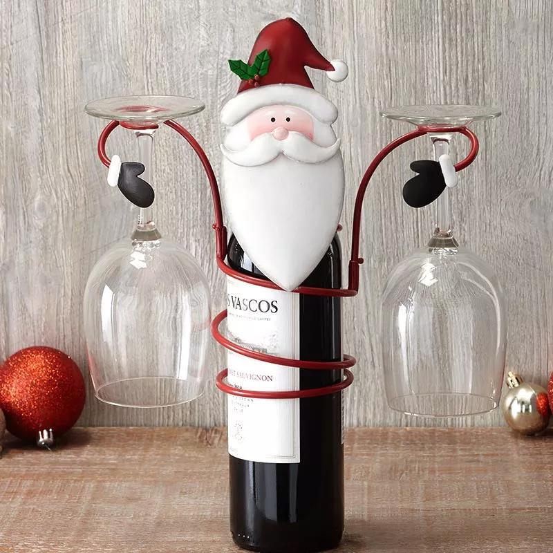 (🎅Tidig julförsäljning - 25% RABATT🎅) Semester Vinflaska och & Glashållare