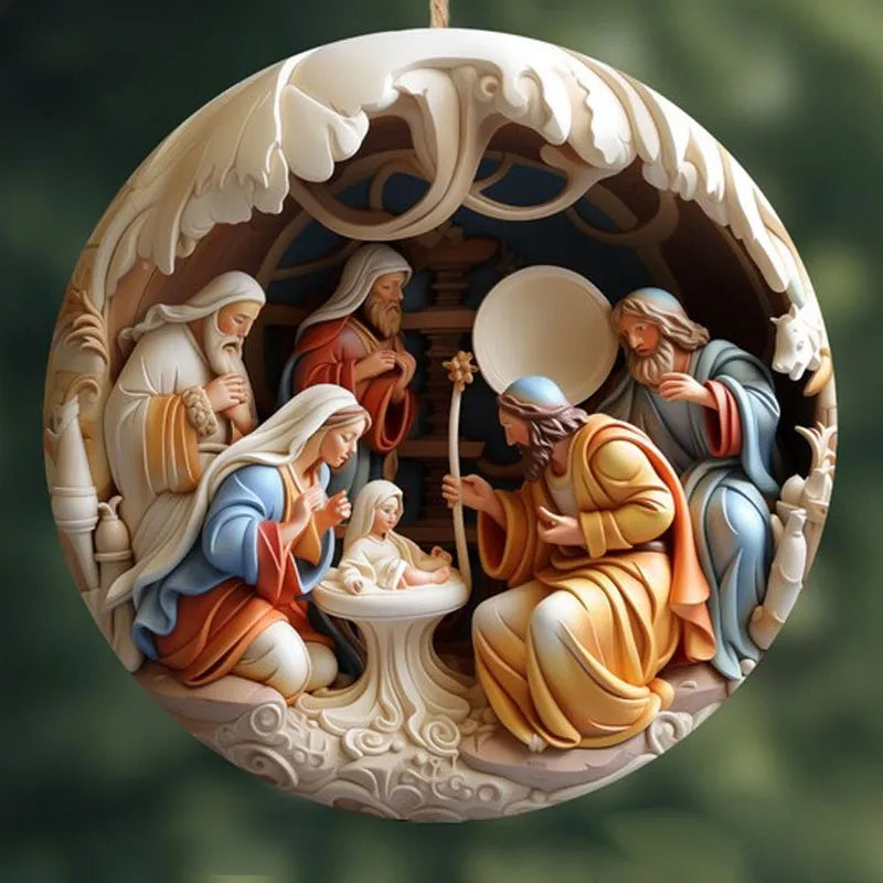 Nativity Keramisk hängande Tag
