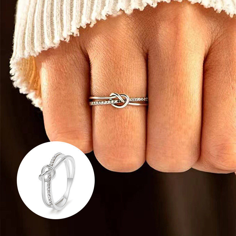 Mor & dotter Double Band Knot Ring