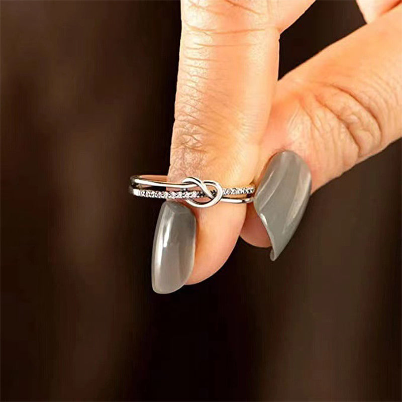 Mor & dotter Double Band Knot Ring