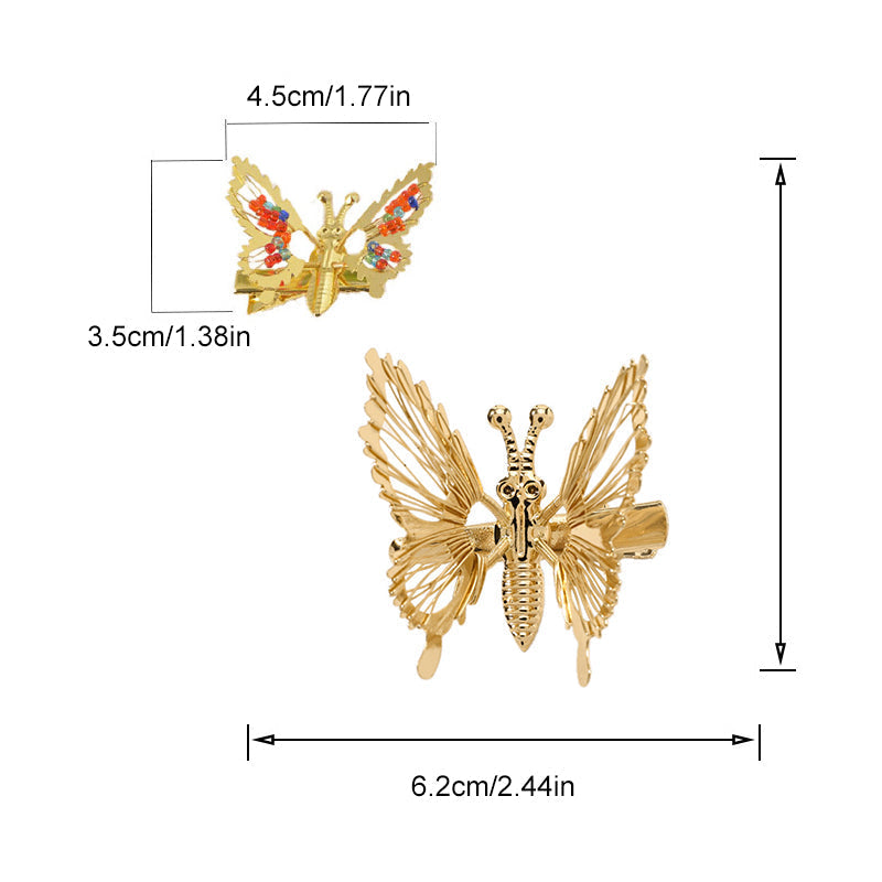 Rörlig fjäril hårnål metall håraccessoarer