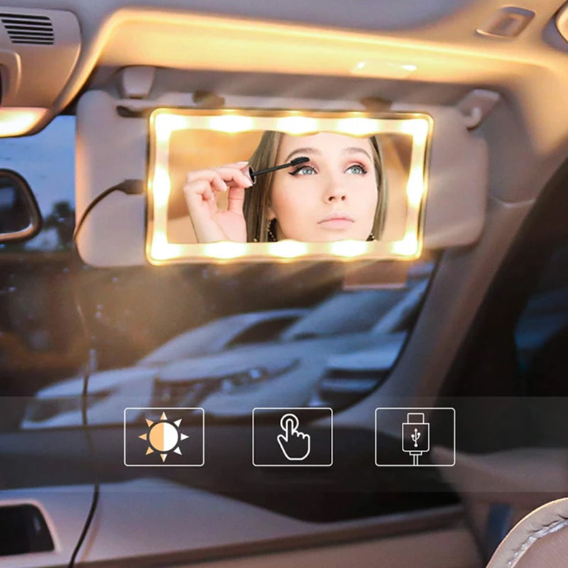 LED sminkspegel för bil
