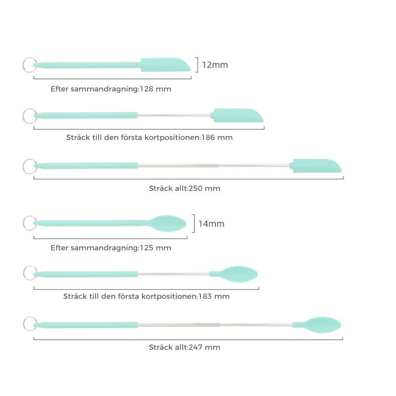 Mini silikon teleskopspatel