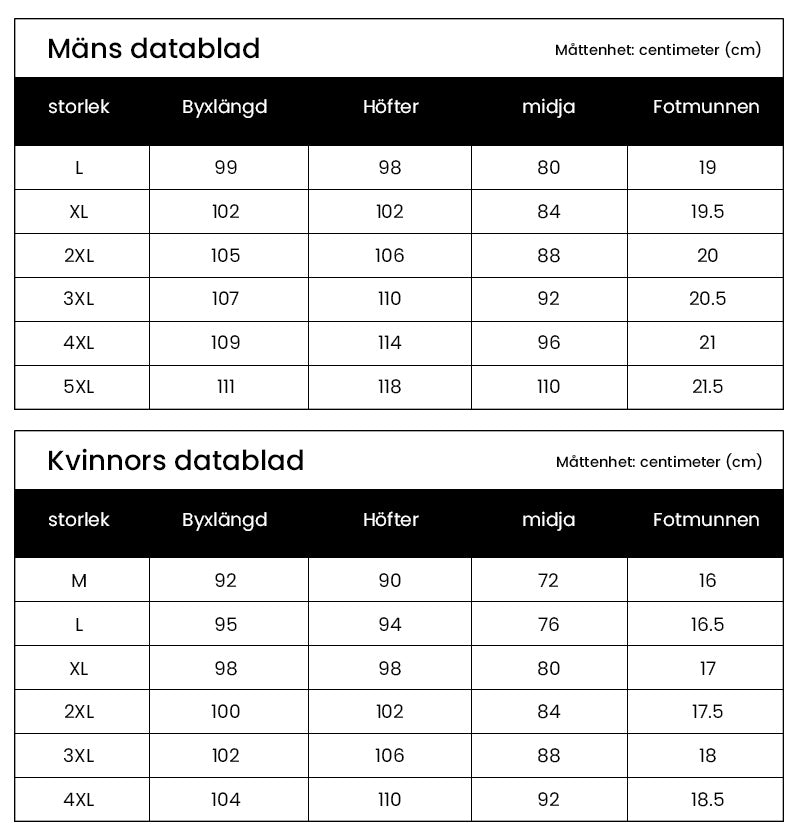 Vinterbeständiga Byxor för Män och Kvinnor