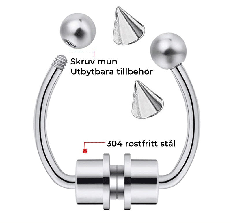 U-formad magnetisk näsring