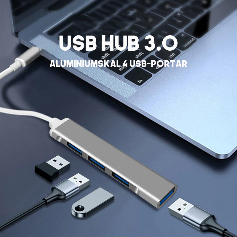 Höghastighets USB Typ C HUB 4-portar