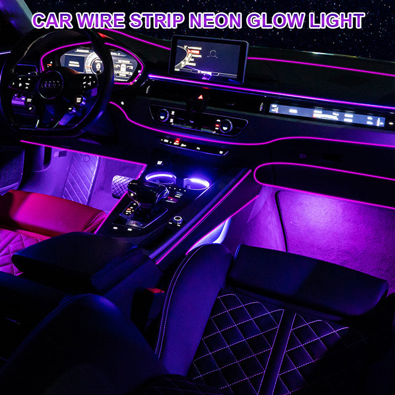 Neonljus för biltrådslister