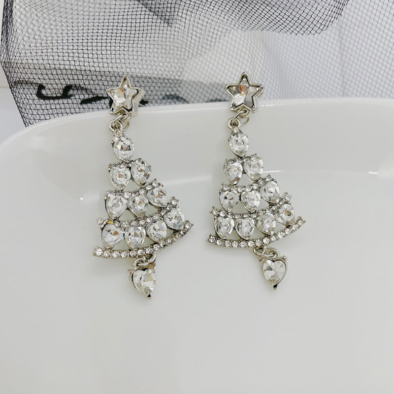 Sparkling Christmas Tree Earrings