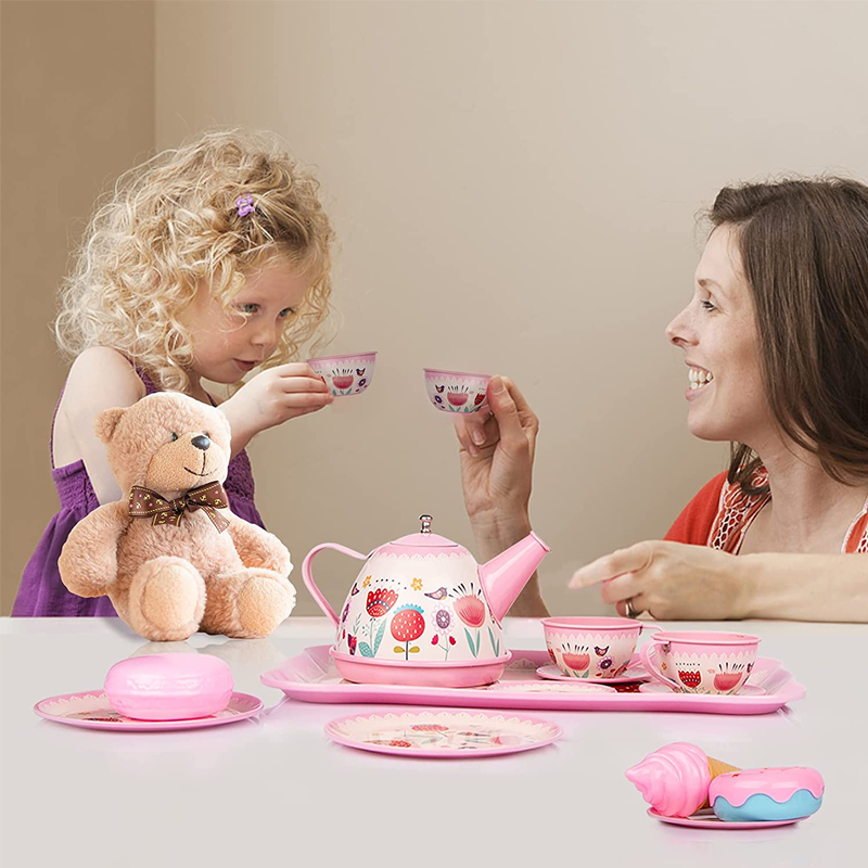 Tea Party Set, barn låtsas leka leksak