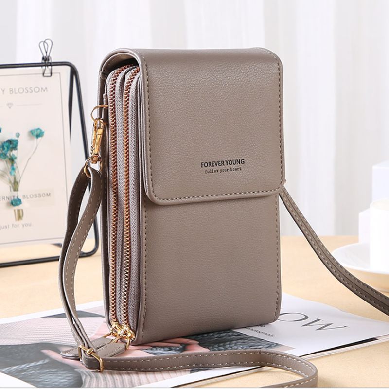 Stor Kapacitet Elegant Crossbody - Pekskärmstelefonväska