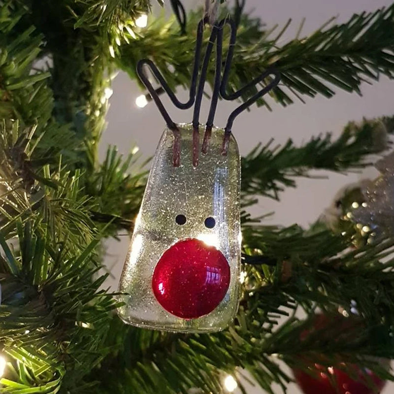Smält glas julgran dekoration