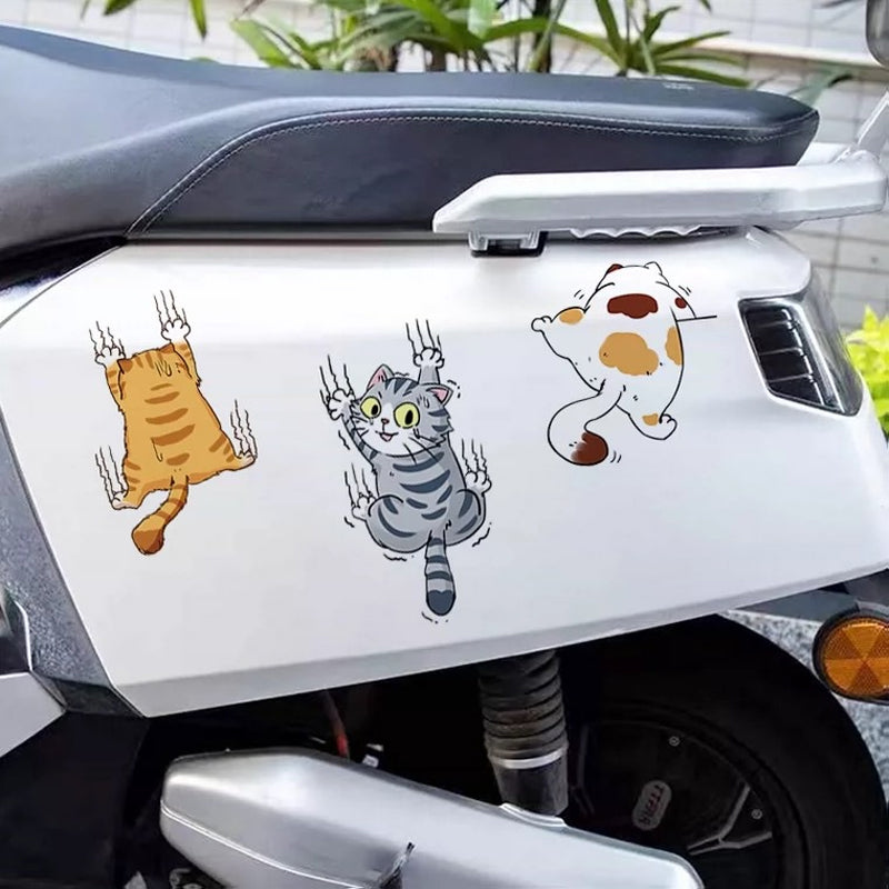 Söta katt tecknade bilklistermärken
