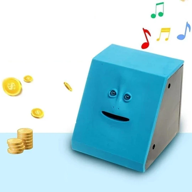 Electric funny face piggy bank