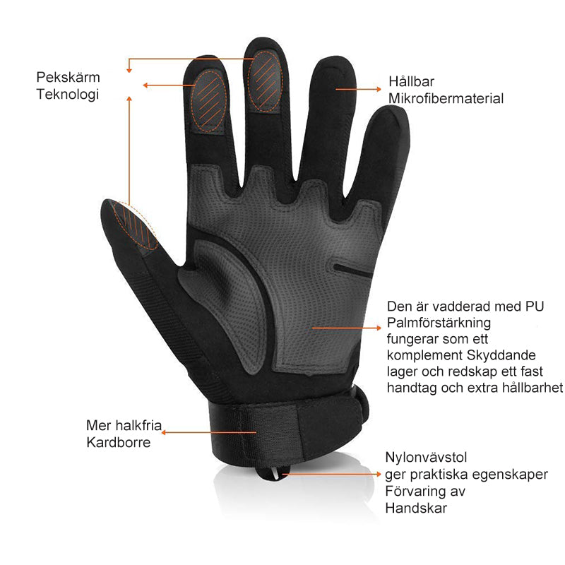 Utomhus full finger handskar