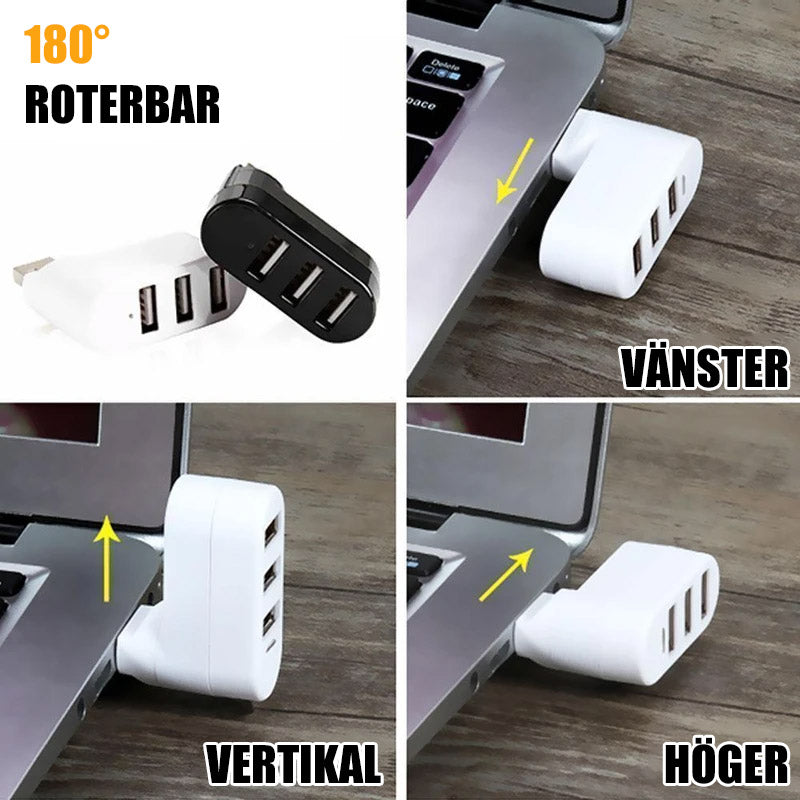 Mini Roterbar 3-port USB Nav