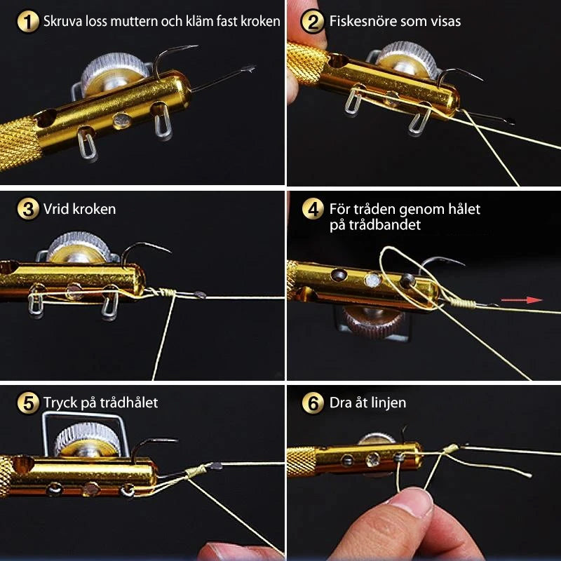 Snabb knutverktyg för fiske