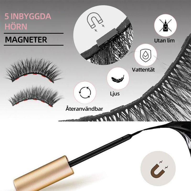 Ögonfransar Med Magnetisk Eyeliner