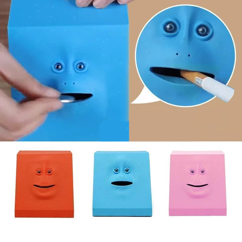 Electric funny face piggy bank