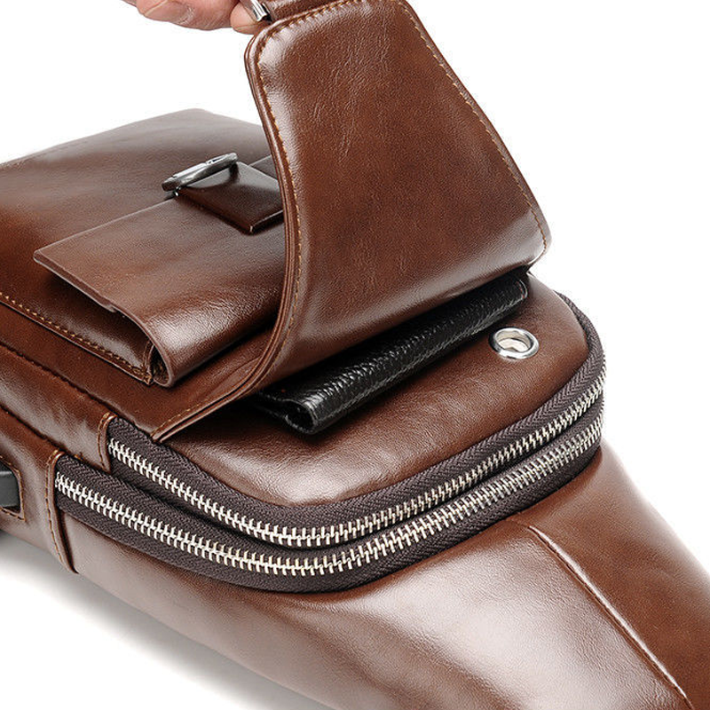 Uppladdningsbar bröstväska av hög kvalitet för herrar