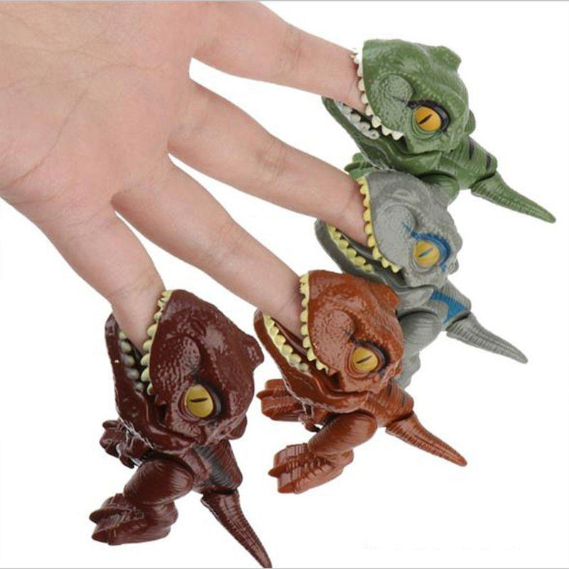 Fingerbitande dinosaurier actionfigurer