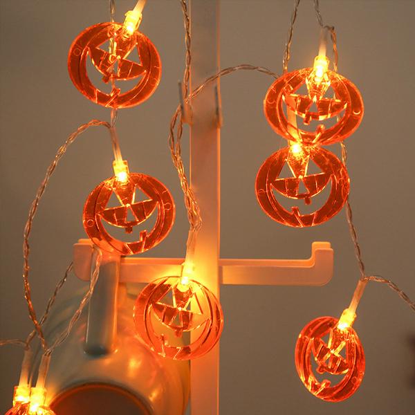 Halloween pumpa stränglampor med 2 belysningslägen