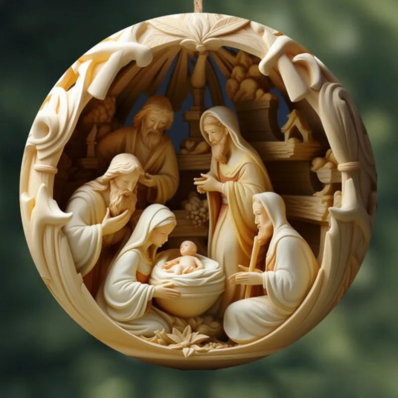 Nativity Keramisk hängande Tag