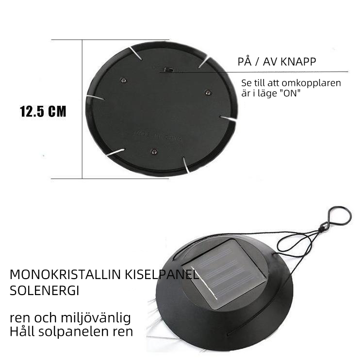 Färgbyte Solar LED Vattentät kolibri Wind Chimes