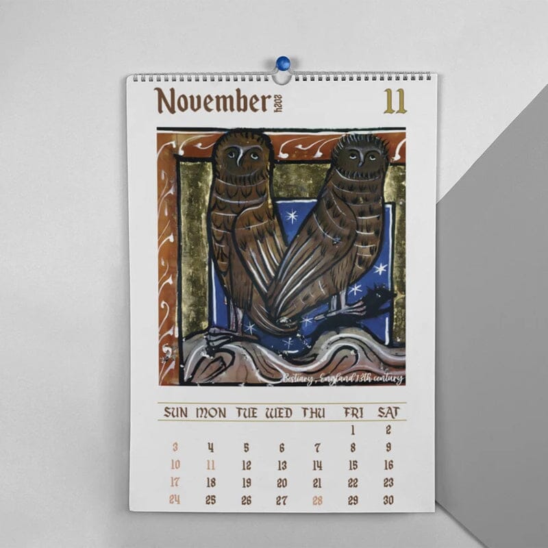 🦉Konstig medeltida ugglakalender 2024📅