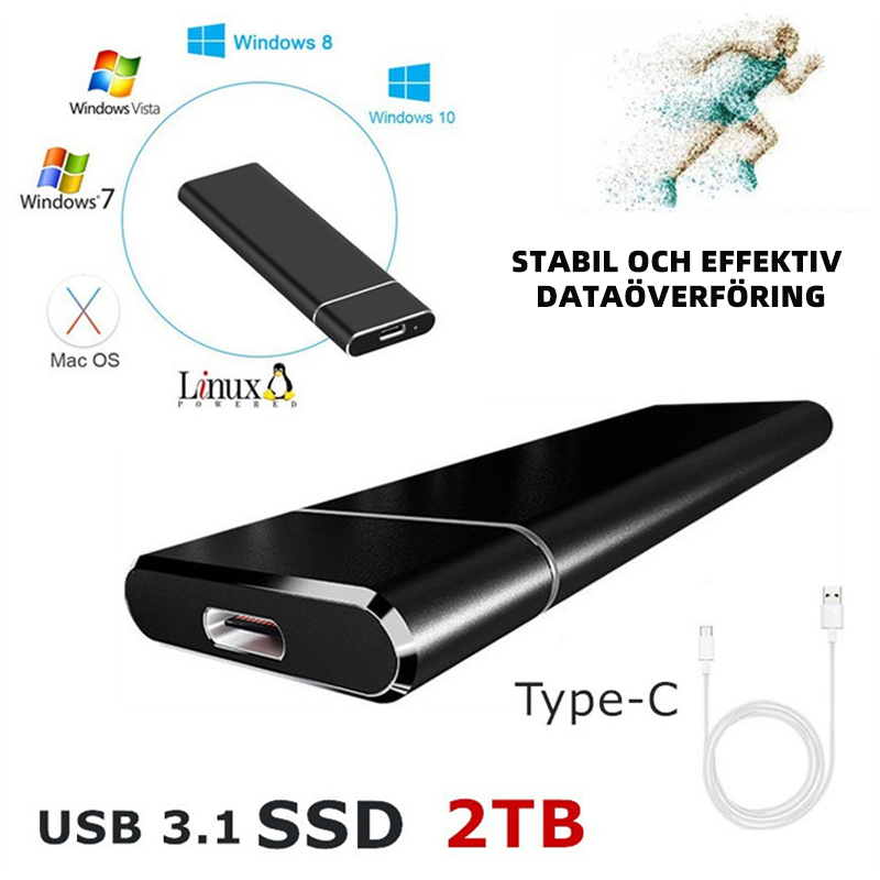 Ultrahastighets extern SSD -hårddisk