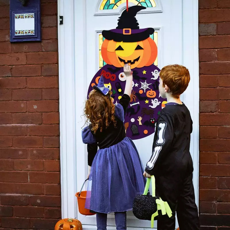 Ny DIY Halloween filtpumpahäxa Det perfekta sättet att dekorera ditt hus med dina små pumpor! 🎃