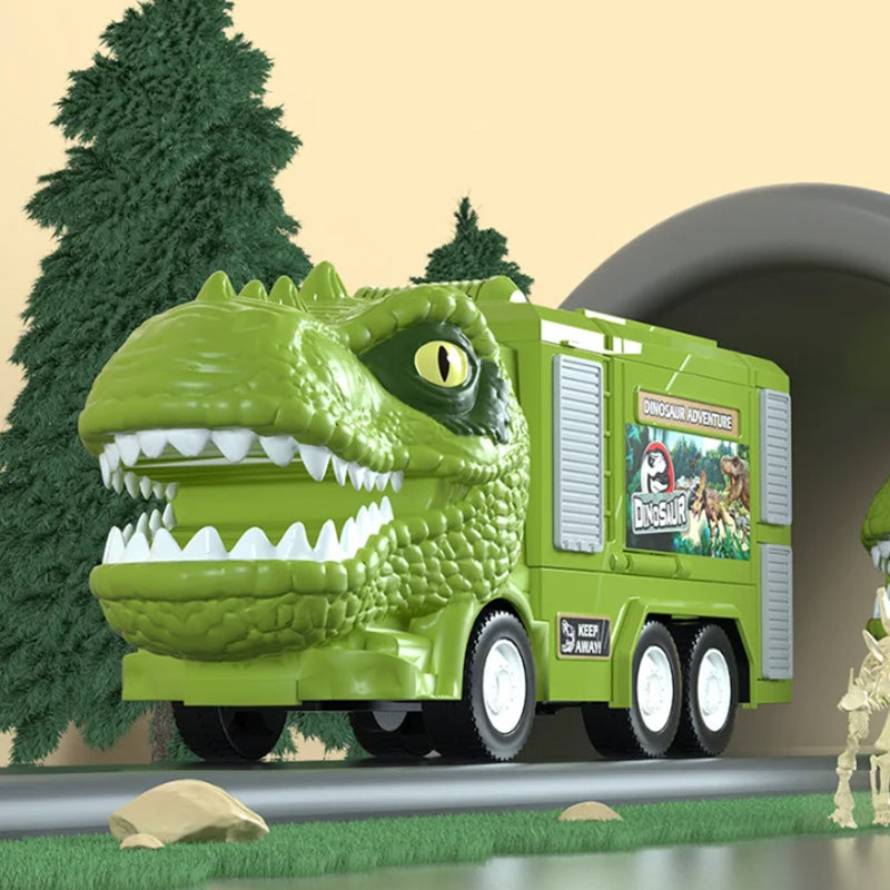 🦖Ny Dinosaur Transformerande Engineering Truck Leksaksset med ljus och musik