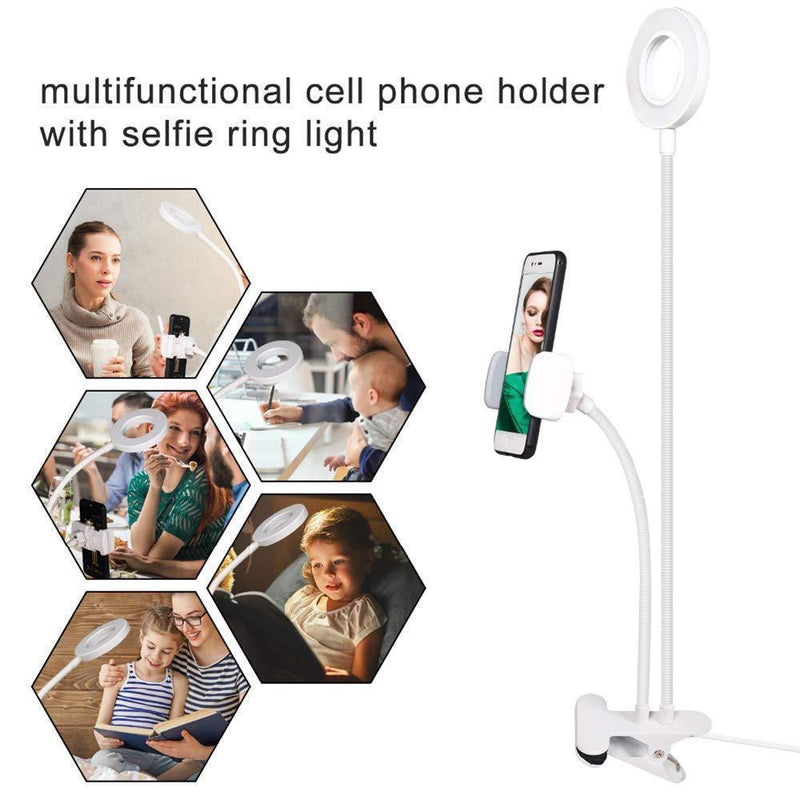Selfie led-lampa med mobilhållare