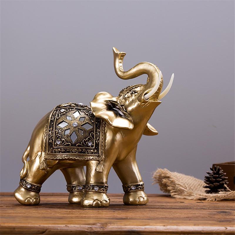 Gyllene Elefant Prydnad