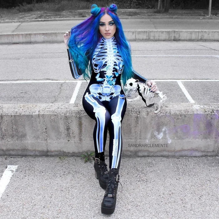 Halloween Sexig Dödskalle Bodysuit