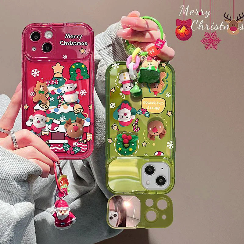 Julgran-ängel iPhone-skal med spegel