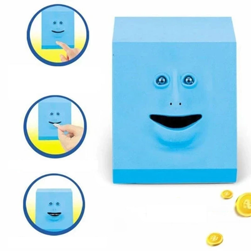 Electric funny face piggy bank