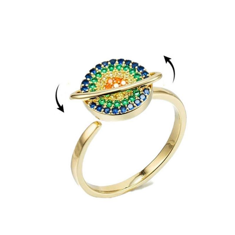 Snurrande galaxy anxiety relief ring