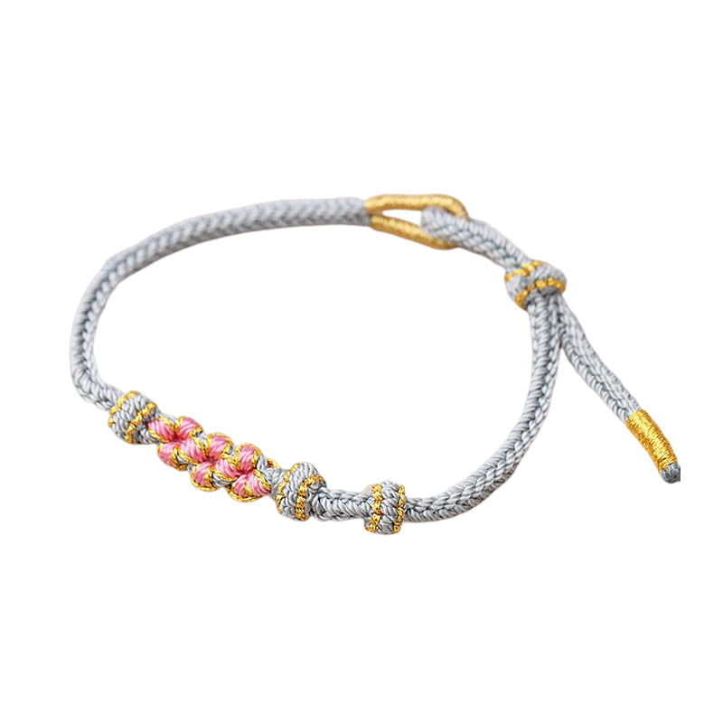 Peach Blossom Justerbart Flätat Armband