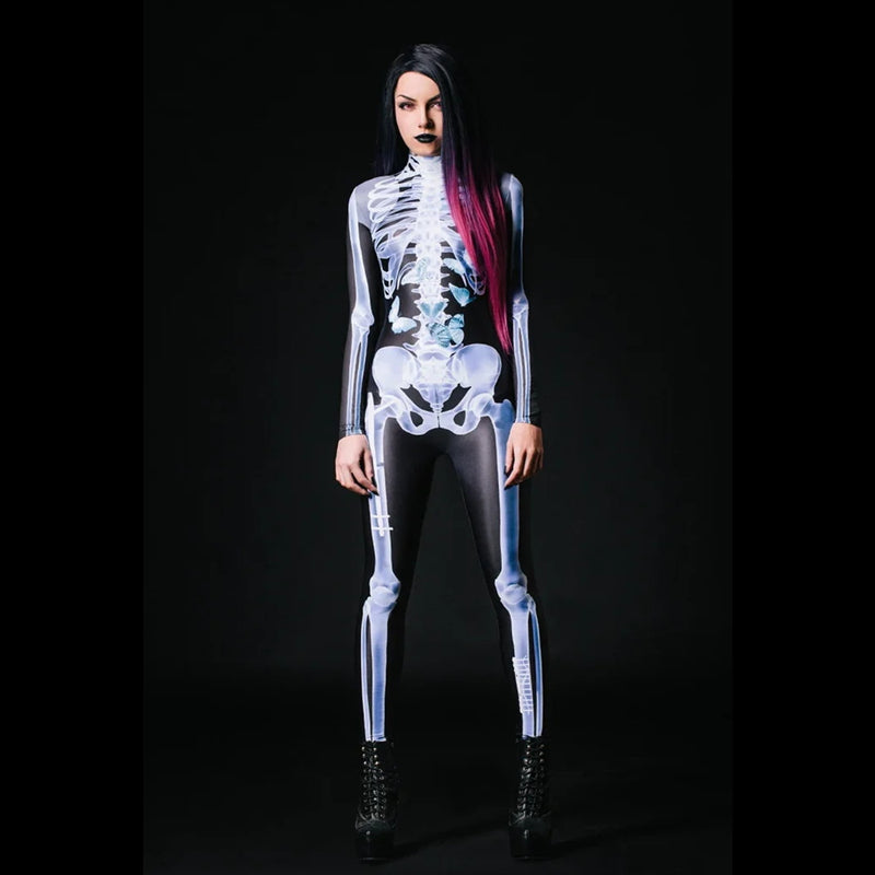 Halloween Sexig Dödskalle Bodysuit