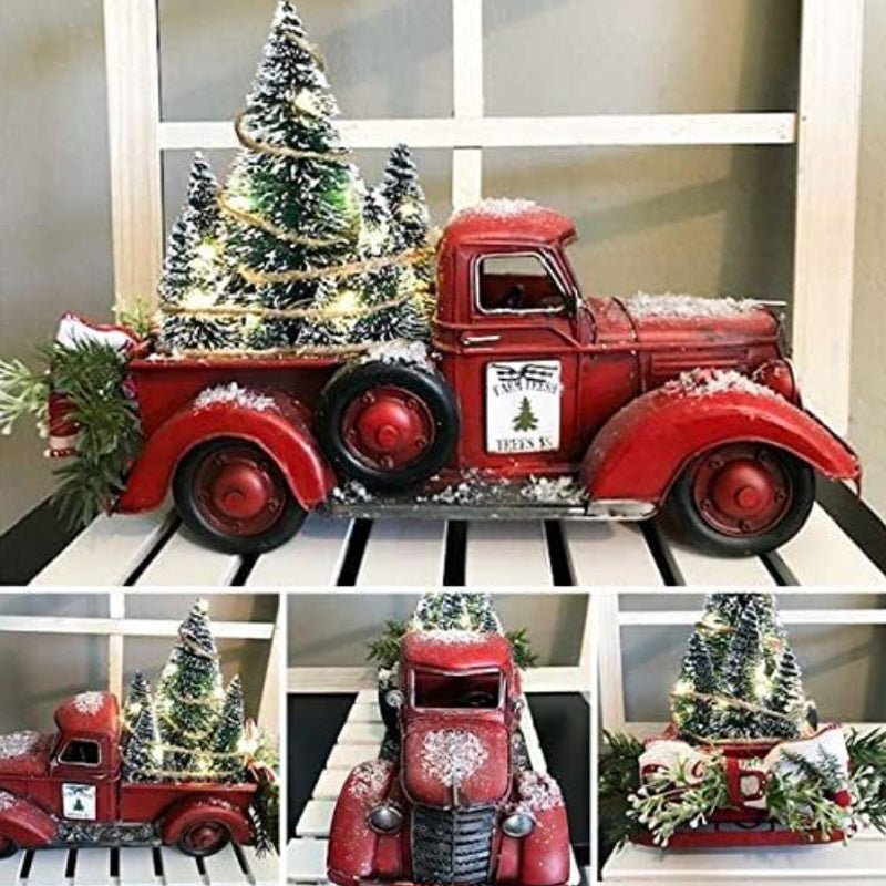 Jul röd lastbils dekoration