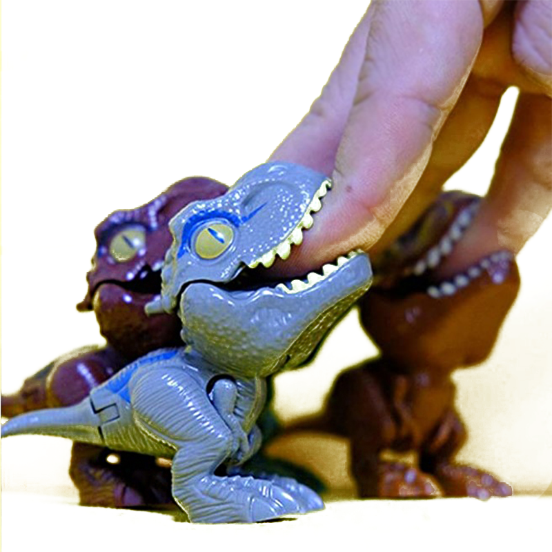 Fingerbitande dinosaurier actionfigurer